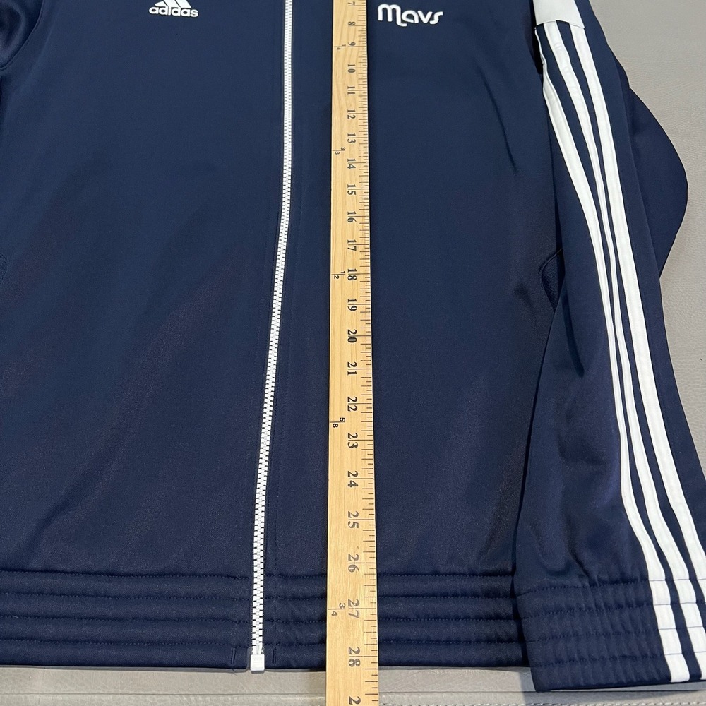Adidas Mens Dallas Mavericks MAV Cowboys NBA Track Jacket Navy White Zip-L-XXXX - Picture 4 of 7